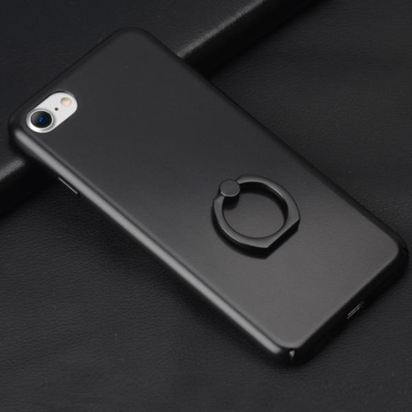 Hard PC Ultra-thin Solid Color Ring Bracket Back Cover Cell Phone Case For iPhone 7 6s Plus 5s