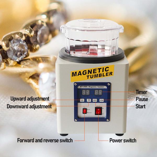 TOKTOS 110V/220V Magnetic Tumbler Jewelry Polisher 2800RPM 370W