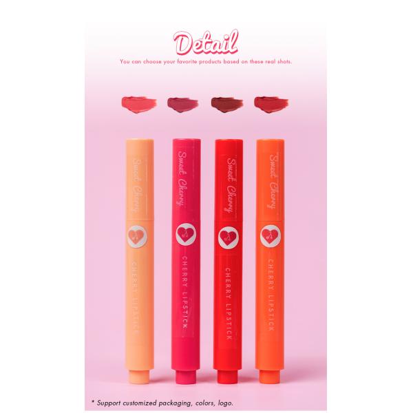 Heart Shaped Long Lasting Waterproof Lipstick Sexy Red Matte Creamy Lipstick 1.5g
