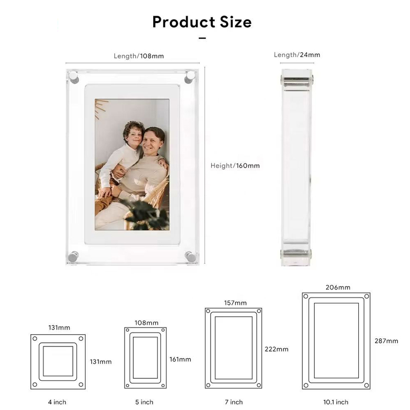 Wholesale Customized Your Own Digital Photo Frame 5 Inch Desk Digital Wifi Frame Video Lcd Acrylic Digital Photo Frame