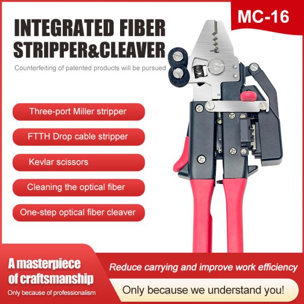 FONGKO Multifunctional Optical Fiber Stripping Pliers Fiber Optic Cable Cutter