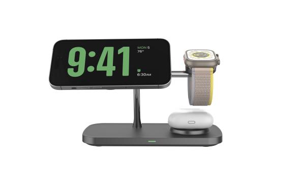 Soporte de carga magnético ABS para teléfono con cargador rápido inalámbrico T255