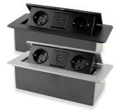 Bruit lent vers le haut du type bruit enfoncé de bureau vers le haut de prise avec le chargeur de puissance d'USB