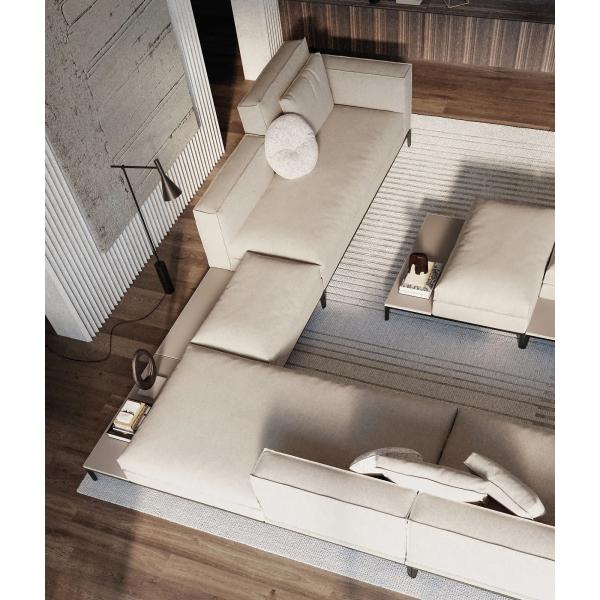 Estética moderna Sofá de poltrona em forma de L para recepção de hotel lobby villa