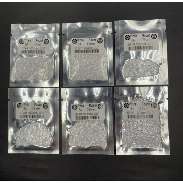 5А Качество 1000 штук/сумочка 1 мм - 3,0 мм Каменные драгоценности Белый кубический циркония для ювелирных изделий