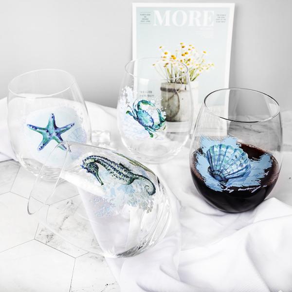 Бокал Homeware натроизвестковый Stemless красный, бокалы 750ml прозрачные