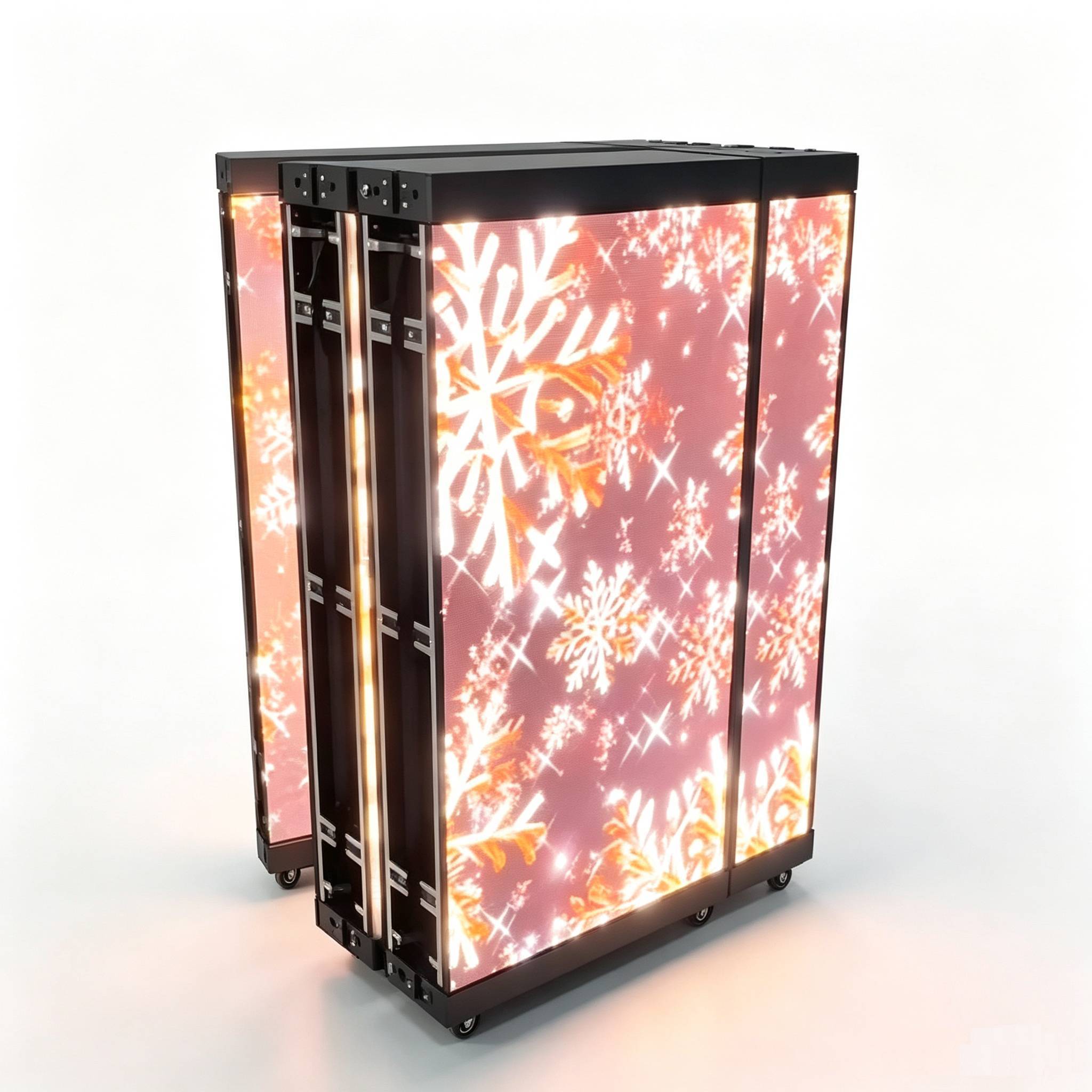 Portable 6-Folding LED Reception Desk with Compact Transportation and Fast Installation