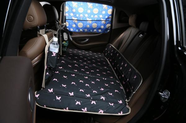 PU Leather Car Seat Travel Mattress , Car Rear Seat Mattress Butterfly Pattern 137 * 148cm