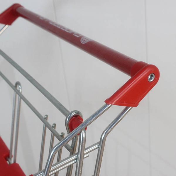 180L General store Galvanized European Market Supermarket Shopping Trolley with edge wrapping strips