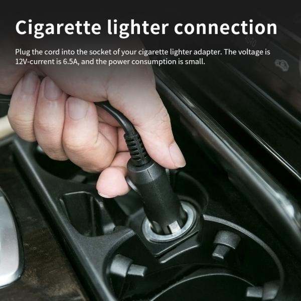 YANTU A05 12V Mini Pump Small Digital Tire Inflator for Car 140*120*100mm 3 Nozzles