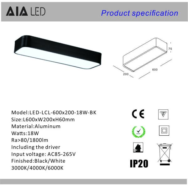 18W hot sale painting white 600mm ceiling mounted office ceiling lighting for restaurant