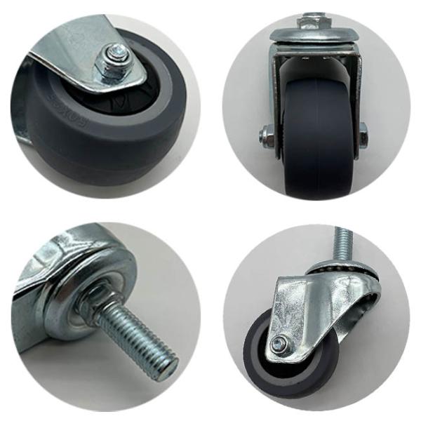 2 Inch Silent Elastomer TPR Soft Wheels 50mm Caster Wear Resistant