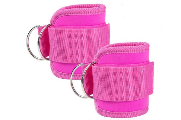 Gym Fitness Adjustable Protective Wrist Ankle Straps With D Ring