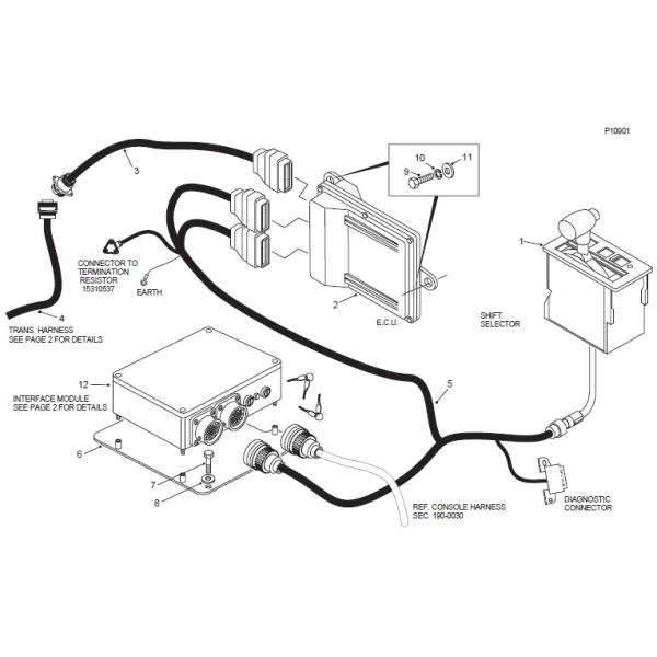 Genuine Allison selector assy,lever-6R 29536931 for Terex TR60 mining truck
