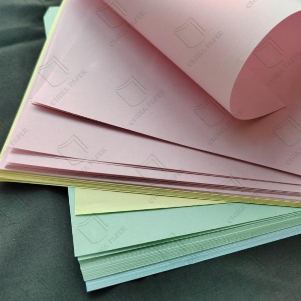 100% Primary Woodpulp Carbonless Copy Paper NCR Paper White Yellow Pink Blue In Sheet CF CFB CB