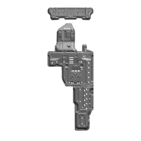 5mm Thickness Aluminum Alloy Front Bumper Lower Guard Board for Jeep Wrangler JL