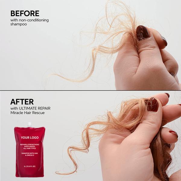 AHA Omega-9 profesionales de reparación de champú para reparación de cabello dañado