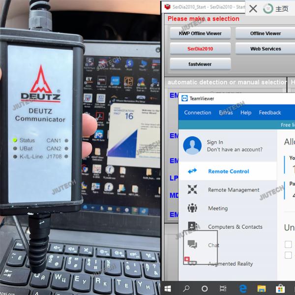 Pronto para usar Xplore Tablet +Deutz Communicator OBD Adaptador com SerDia Software para diagnóstico SerDia 2010