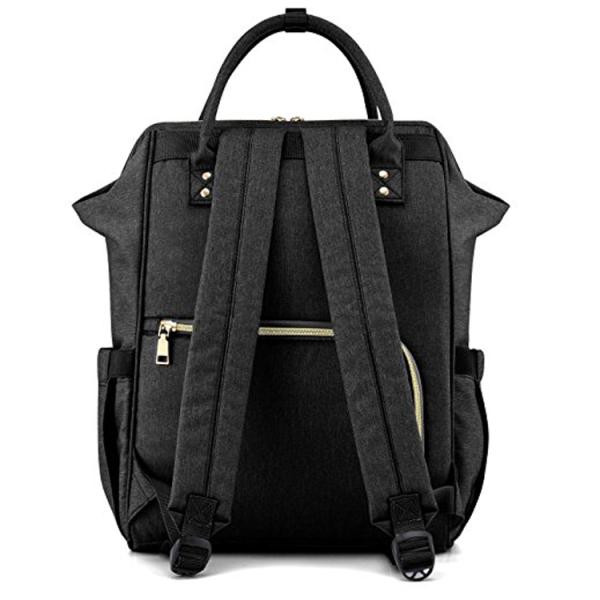 Nappy Black Bookbag Trendy Diaper Bags With Laptop Compartment Audit