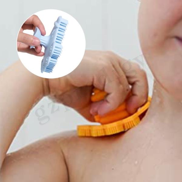 Baby Bath Silicone And Sclap Cap Brush Baby Safety Hair Shampooer Brush
