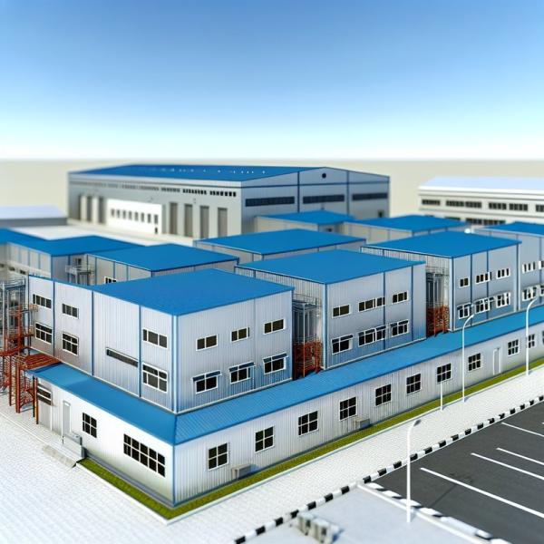 Construcción industrial de estructuras modulares de acero Fabricas de oficinas Salones de oficinas Talleres Almacenes