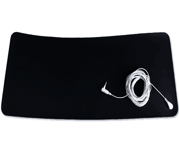 15ft White PU Conductive Grounding Earthing Cable 20ft Coil Cord with Black & White Connected Mat Sheet Safety Products