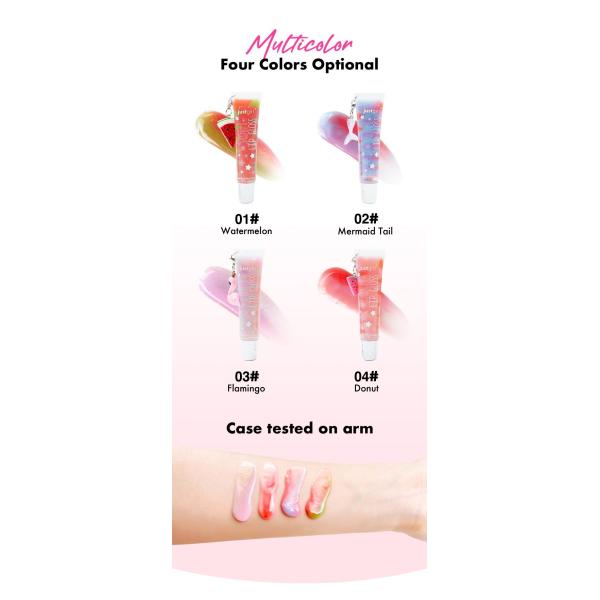 Kids Lip Gloss With Cute Keychain