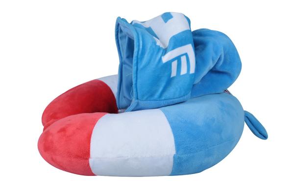 Crystal velboa print  Anti-static travel pillows  with cap good touching keep warming easy carrying