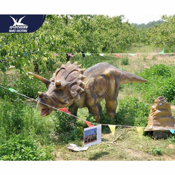 Mechanical Animatronic Outdoor Dinosaur Garden Statue Attractive For Exhibit