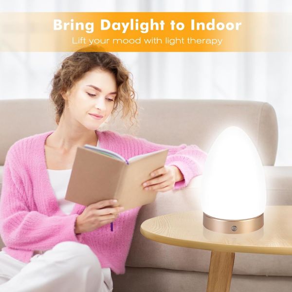 Remote Control Happy Sunlight Lamp Customizable 10000 Lux Light Therapy Lamps Dimmable With Timer