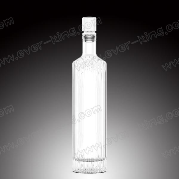 Logo fait sur commande formé par rond clair de fantaisie de Flint Liquor Vodka Glass Bottles