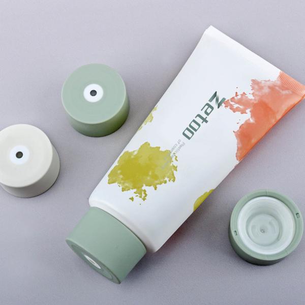 Matt Empty Cosmetic Tube 45mm Diameter Body Lotion Tubes With Center Dispensing Caps
