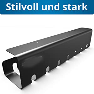 Домашний офис Столовой кабельный держатель 43 x 10 x 10 см с силовым покрытием из углеродистой стали