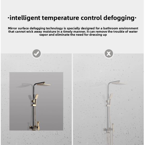 Oval LED Smart Bathroom Mirror - Wall Mounted Vanity Mirror with Touch Switch