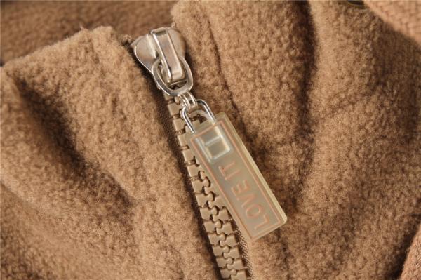 Ladies Sports Coats And Jackets Clothing Taupe Zip Up Fleece Jacket