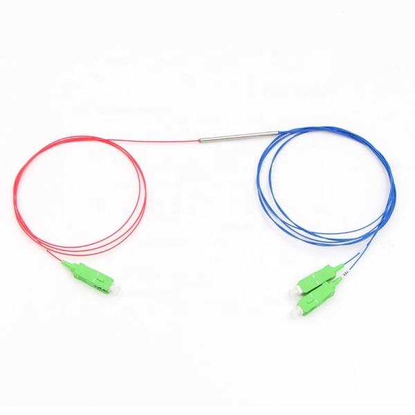 FTTH 0.9mm/2.0mm/3.0mm 1 * 2 SM Mini Fibra Óptica FBT Splitter com Relação de Splitter 1 2