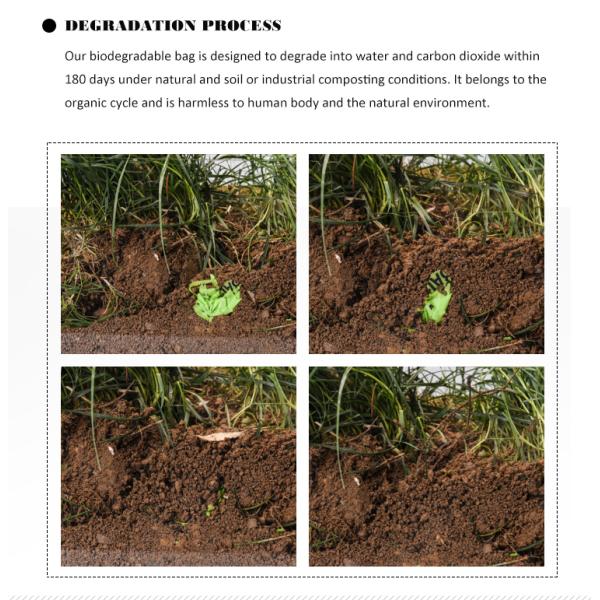 PLA PBAT Материал Структура Тепловое уплотнение 15 микрон Компостируемые мешки для домашних животных для собак и кошек