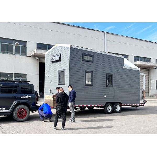 Furnished Prefab Modular Tinyhouse On Wheels Easy Transport  Modern Tiny Home