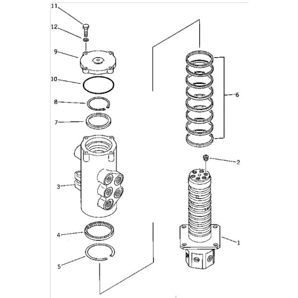 703-08-13101 7030813101 Swivel Joint Center Assy Seal Kit Fits Komatsu Excavator PC20-5 PC40-5/6 PC50UU-1