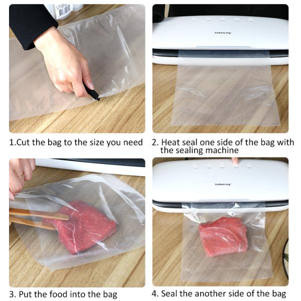 Full Mesh External Vacuum Packaging Rolls Food Preservation Embossed Sealer Roll