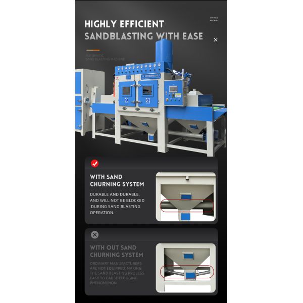 High Speed Automatic Sandblasting Machine For Sheets Glass Sandblasting