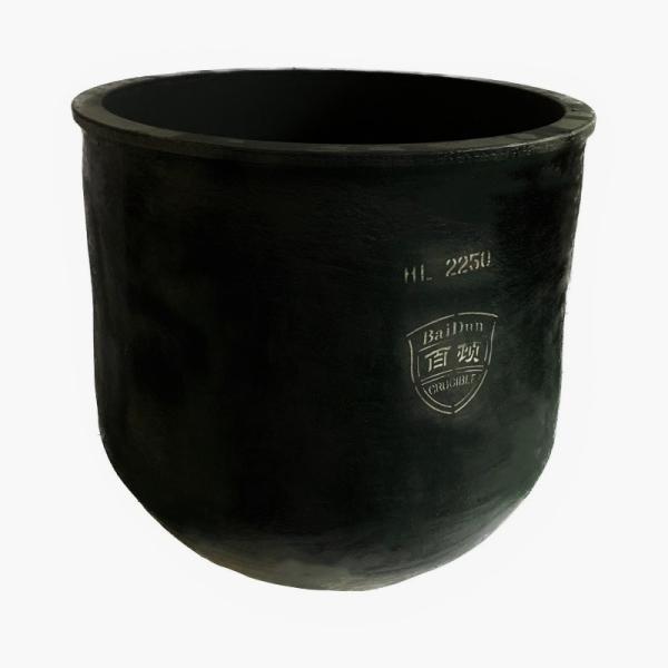Metal Melting Silicon Carbide Graphite Crucible Round Oxidation Resistant