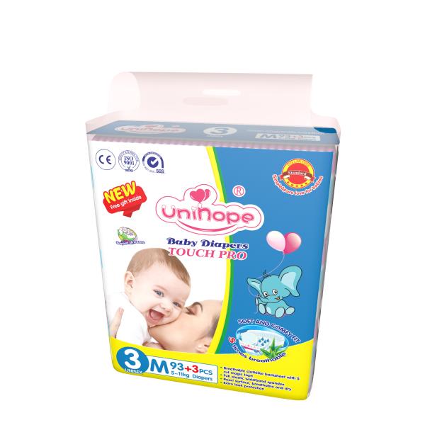 Free Samples Fabric Pampersing 5s Baby Diaper With Imported SAP For European Market