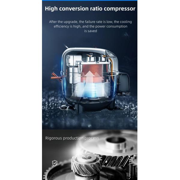 200 Kg Cube Ice Machine Portable Ice Maker Stainless Steel ABS 765*820*1770 for Hotel