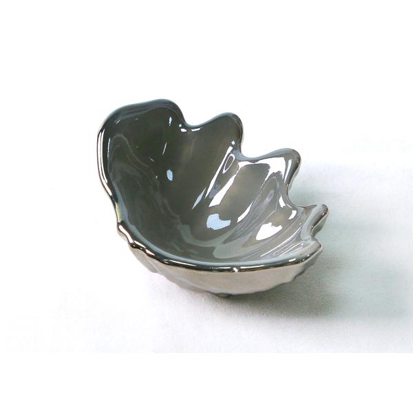 8.5cm Handmade Lead Free Glass Bowls Solid Gray Chopsticks Holder