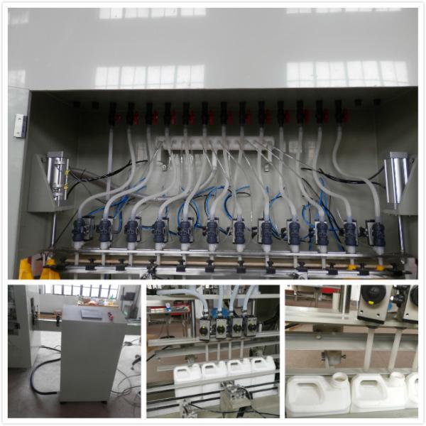 PLC Control Linear Filling Machine , Bottle Seal Packing Machine For Chemical Liquid