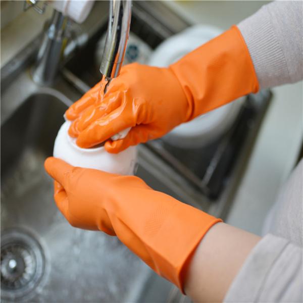 XL Anti Oil Kitchen 70g Rubber Dishwahing Gloves