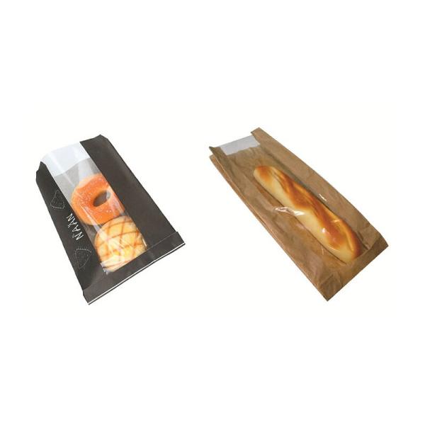 Donut Bakery Pinch Bottom Paper Bags Heat Sealable Food Brown Kraft Paper Bag
