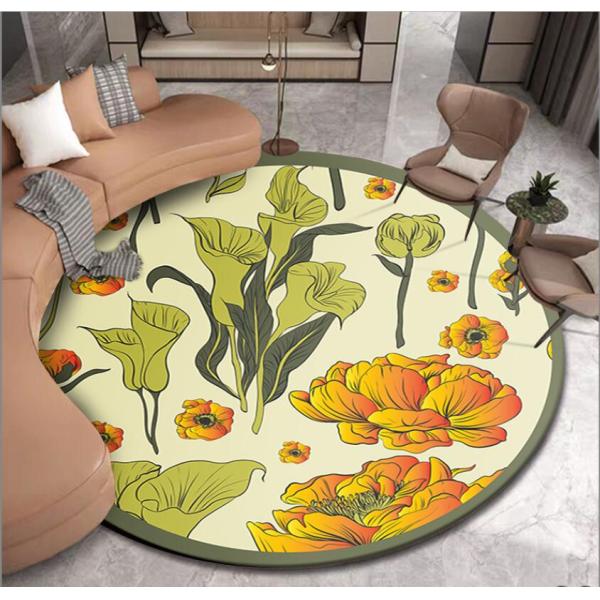 Inkjet Painting And Simple Style Carpet Living Room / Hotel Carpet