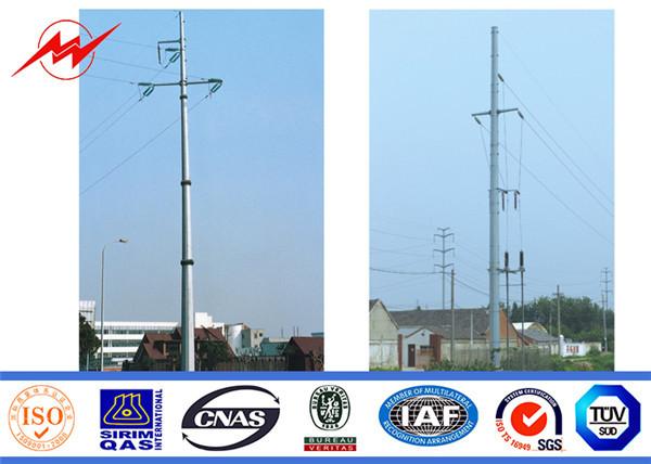 Transmission Line Steel Tubular Pole 220kv Overhead Line Work Load 400kgf